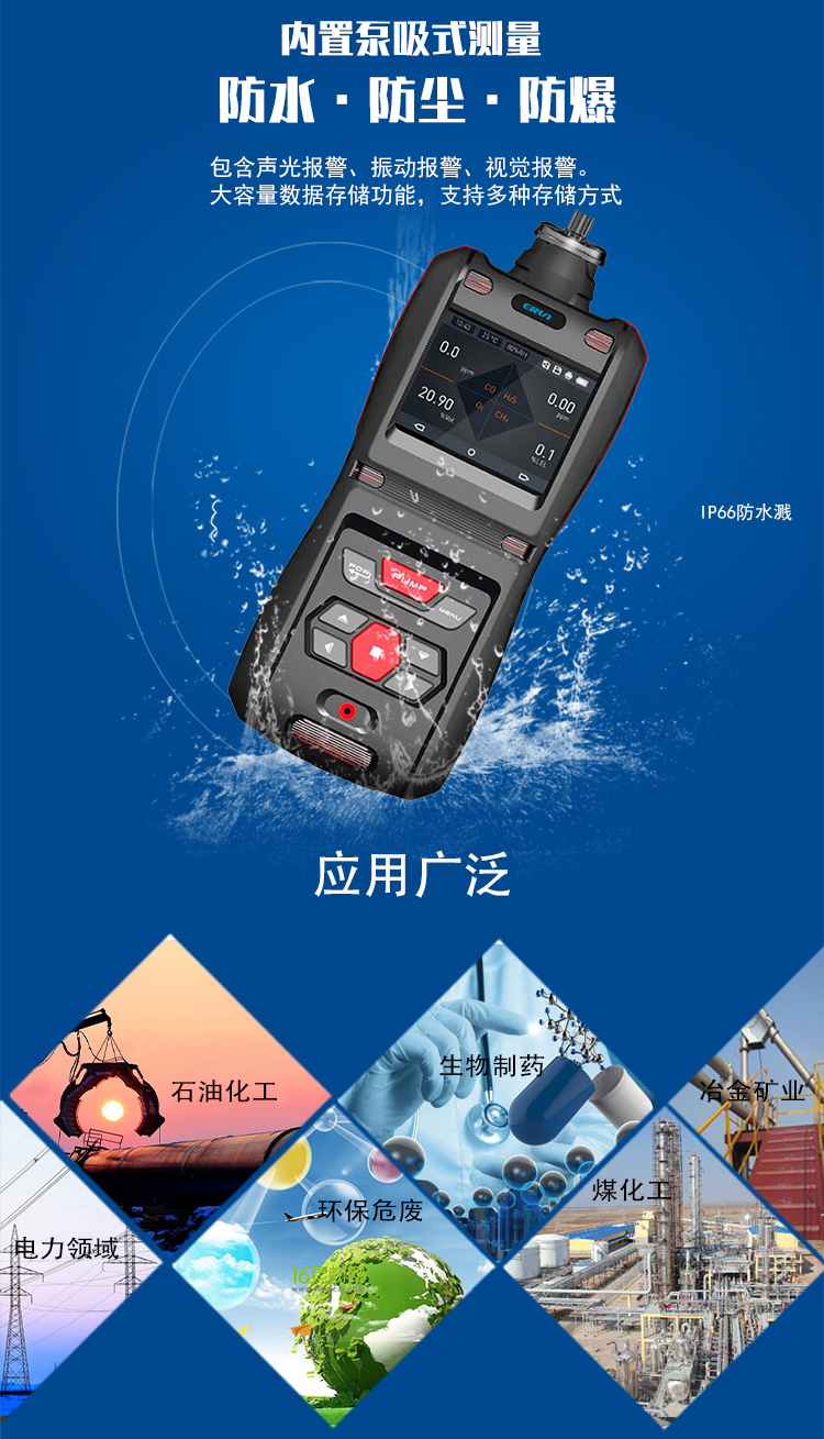 便攜泵吸式1,3-戊二烯(間戊二烯)氣體檢測報警儀